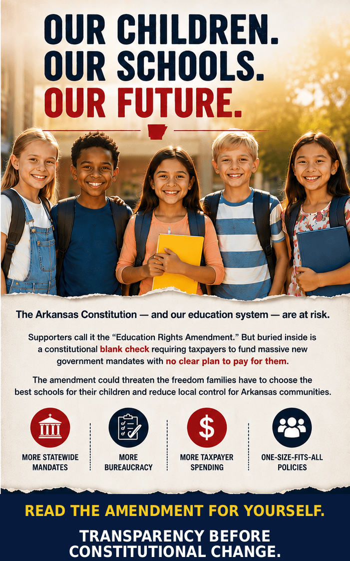 Our Children. Our Schools. Our Future. campaign flyer panel